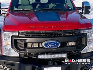 Ford Super Duty Flexible Solar Panel Kit - Complete Kit w/ Waterproof Controller + Hood Decal - 2017-2022 - 65W